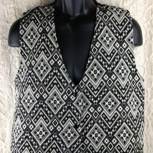 VTG 1990s KZK Men's Vest Geometric Pattern